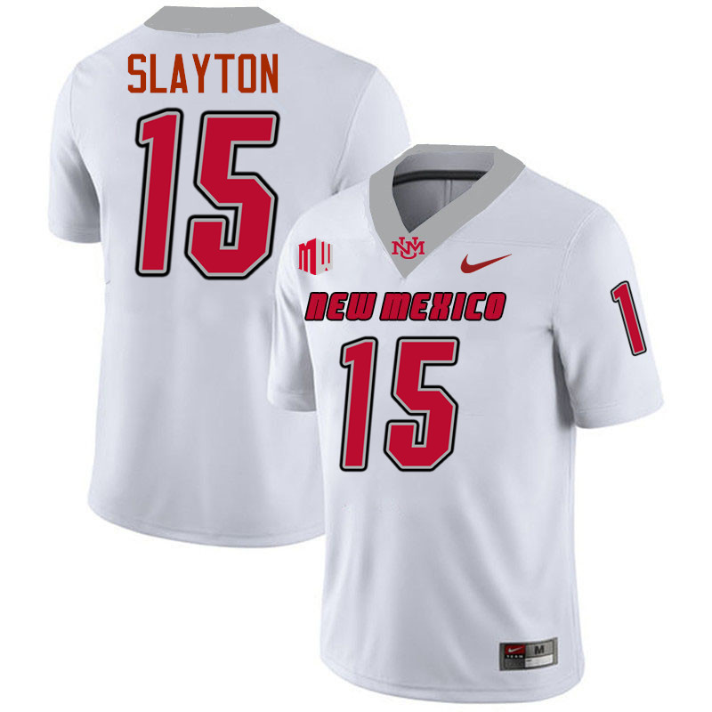 Xavier Slayton UNM Lobos Jersey,New Mexico Lobos Football Jersey,Uniforms-White